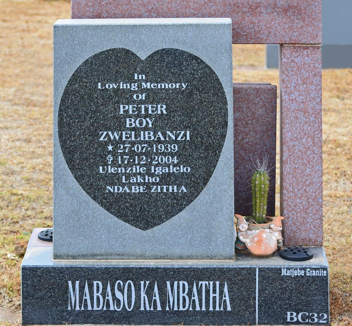 ZWELIBANZI Peter Boy 1939-2004