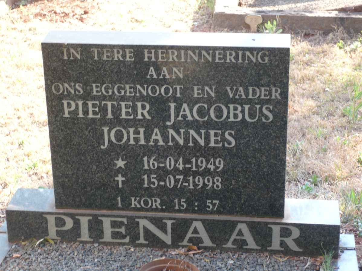 PIENAAR Pieter Jacobus Johannes 1949-1998