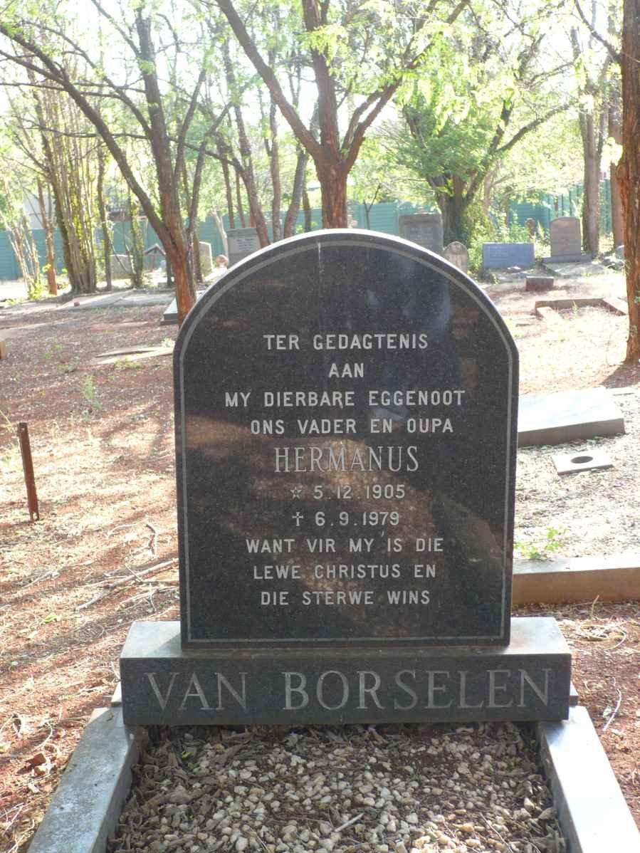 BORSELEN Hermanus, van 1905-1979