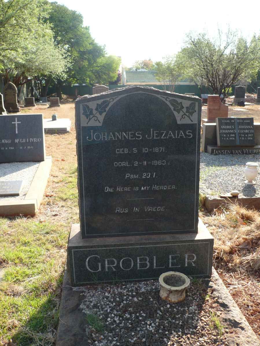 GROBLER Johannes Jezaias 1871-1963