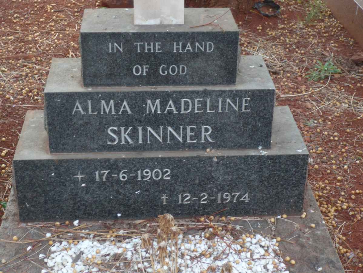SKINNER Alma Madeline 1902-1974