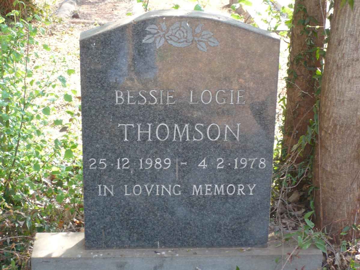 THOMSON Bessie Logie 1889-1978