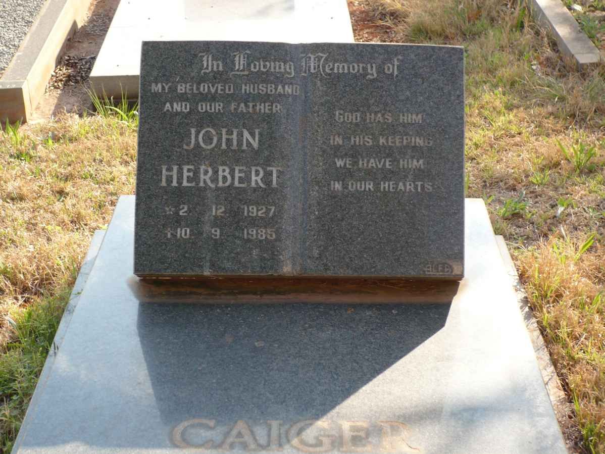 GAIGER John Herbert 1927-1985