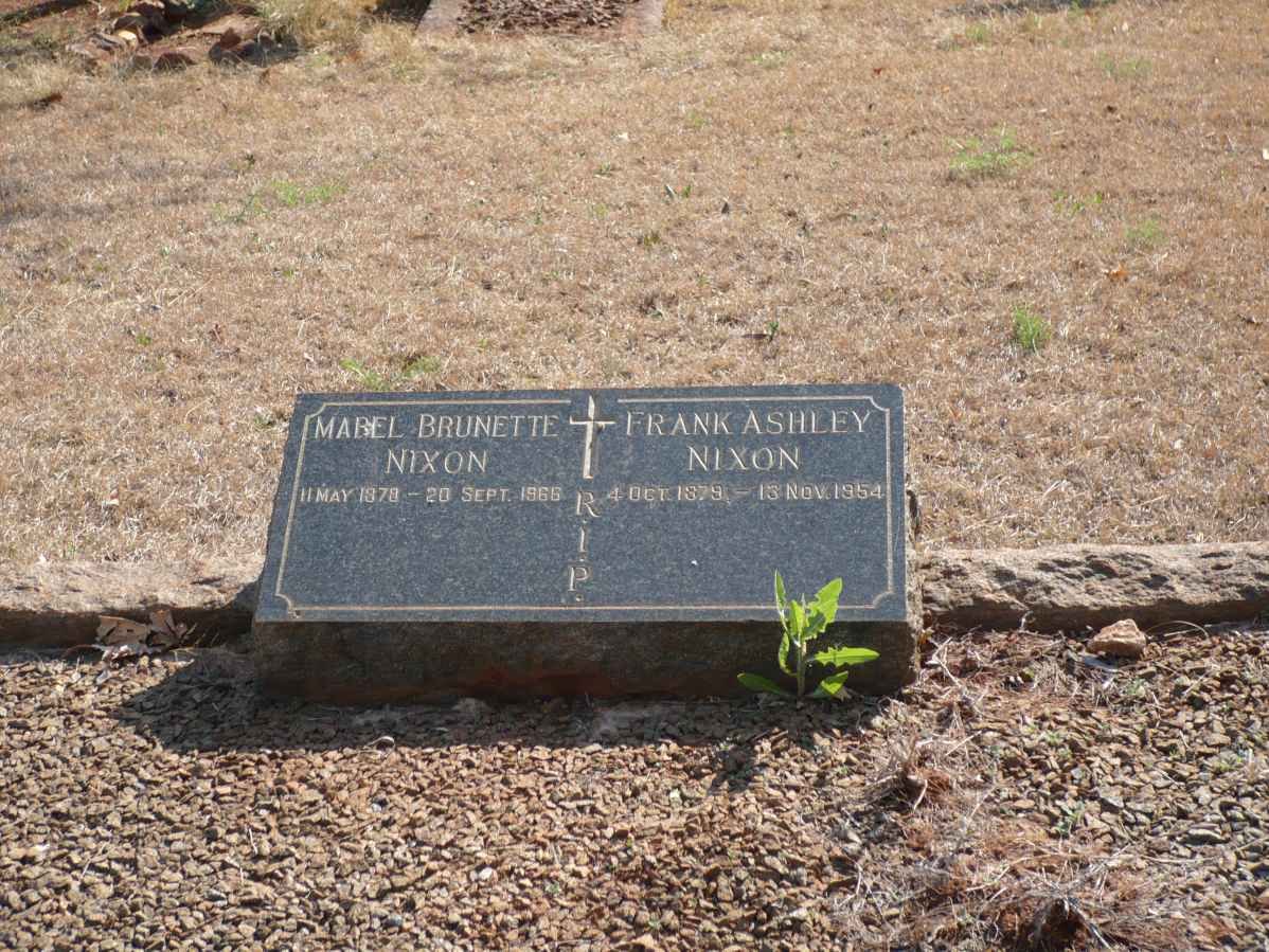 NIXON Frank Ashley 1879-1954 &amp; Mabel Brunette 1879-1966