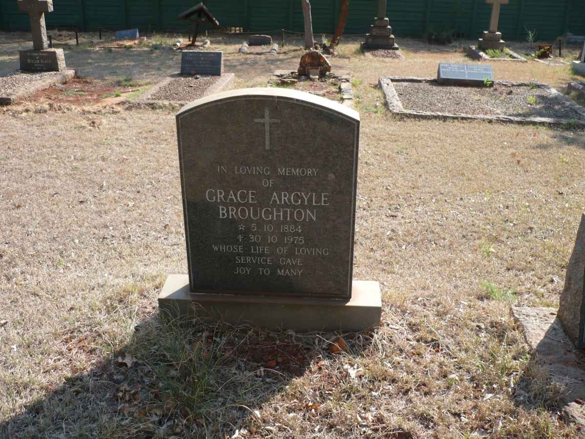 BROUGHTON Grace Argyle 1884-1975