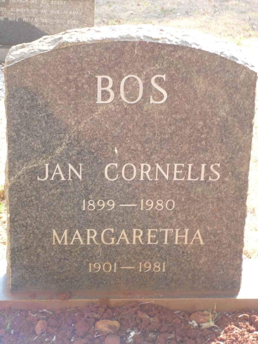 BOS Jan Cornelis 1899-1980 &amp; Margaretha 1901-1981