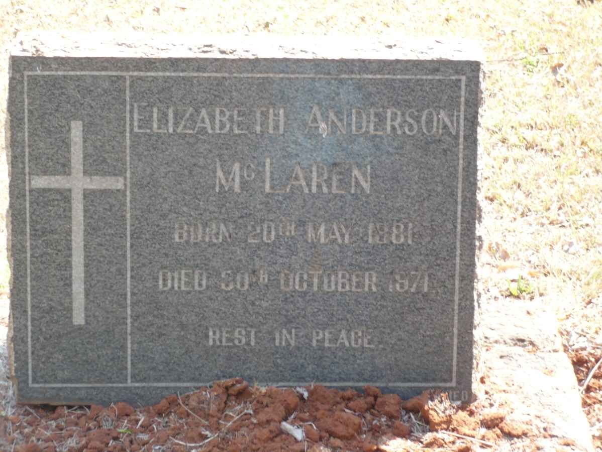 McLAREN Elizabeth Anderson 1881-1971