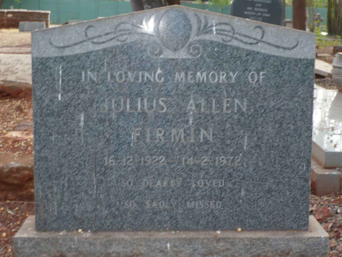 FIRMIN Julius Allen 1922-1972