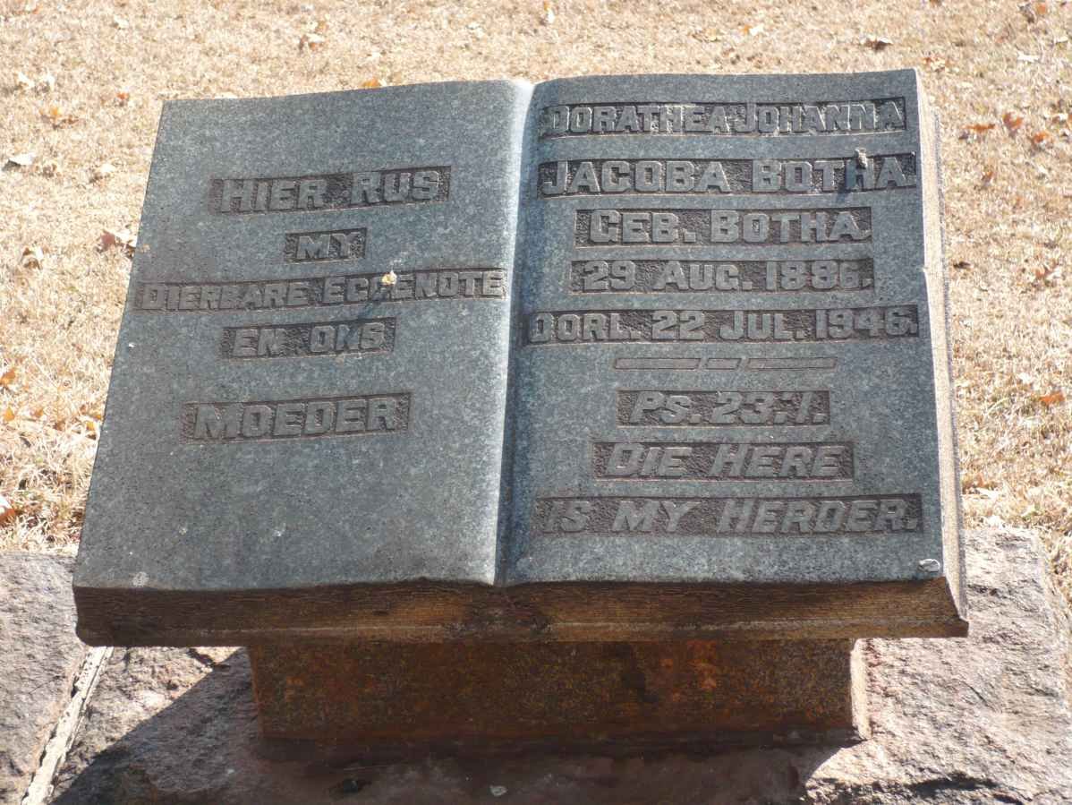 BOTHA Jacoba nee BOTHA 1886-1946