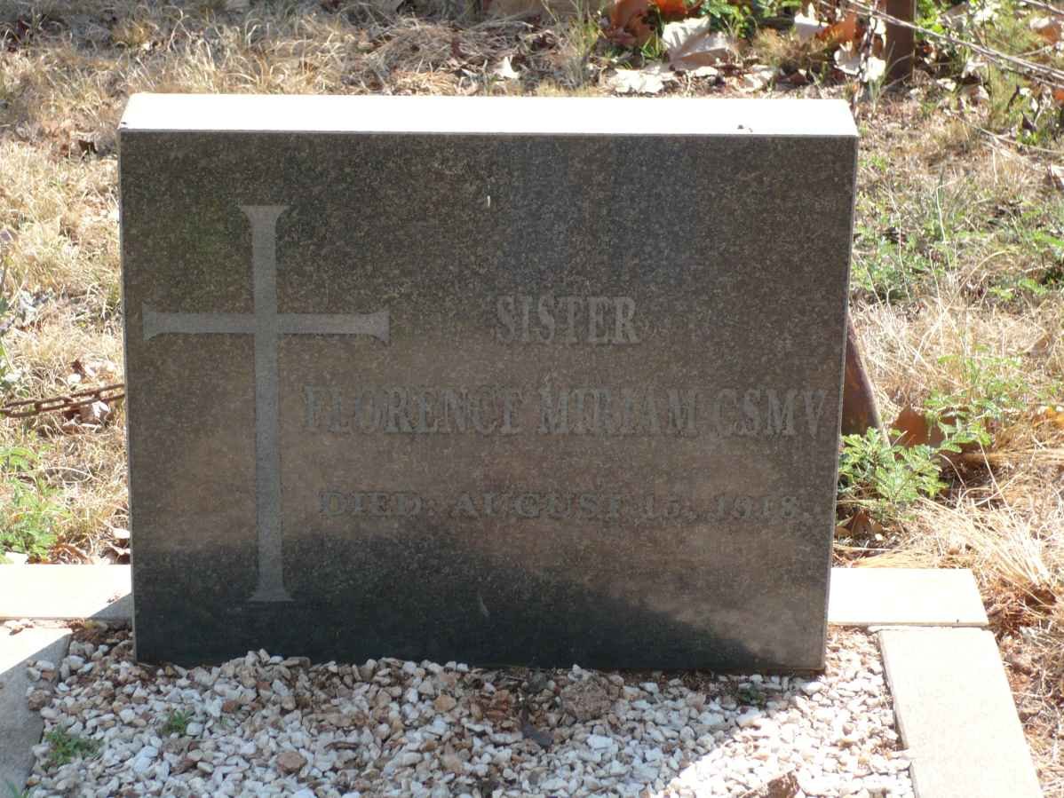 Sister Florence Miriam CSMV -19?8