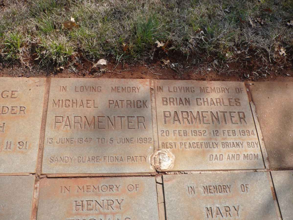 PARMENTER Michael Patrick 1947-1992 :: PARMENTER Brian Charles 1952-1994