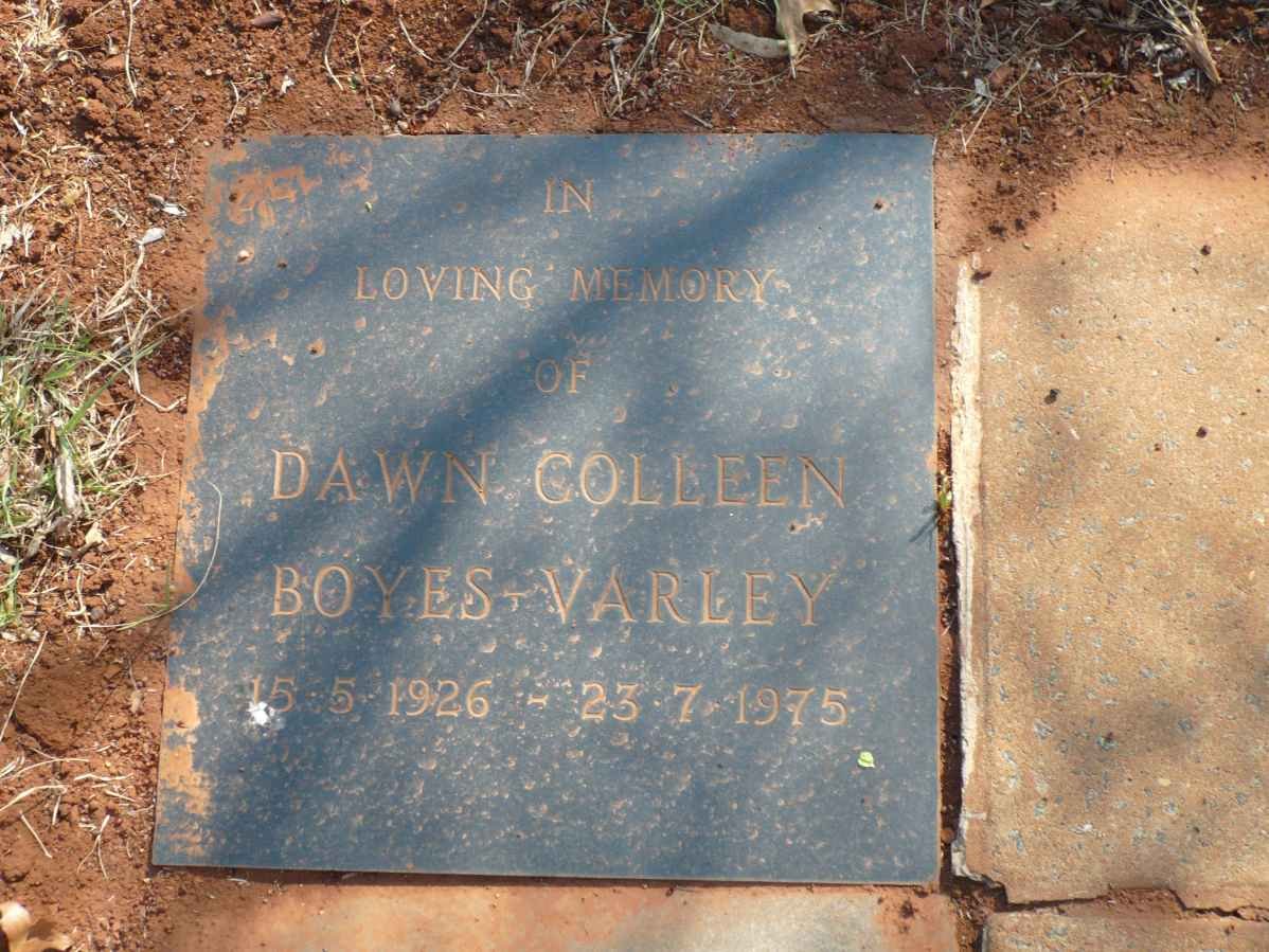 VARLEY Dawn Colleen, Boyes 1926-1975