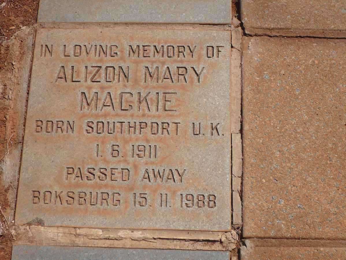 MACKIE Alizon Mary 1911-1988