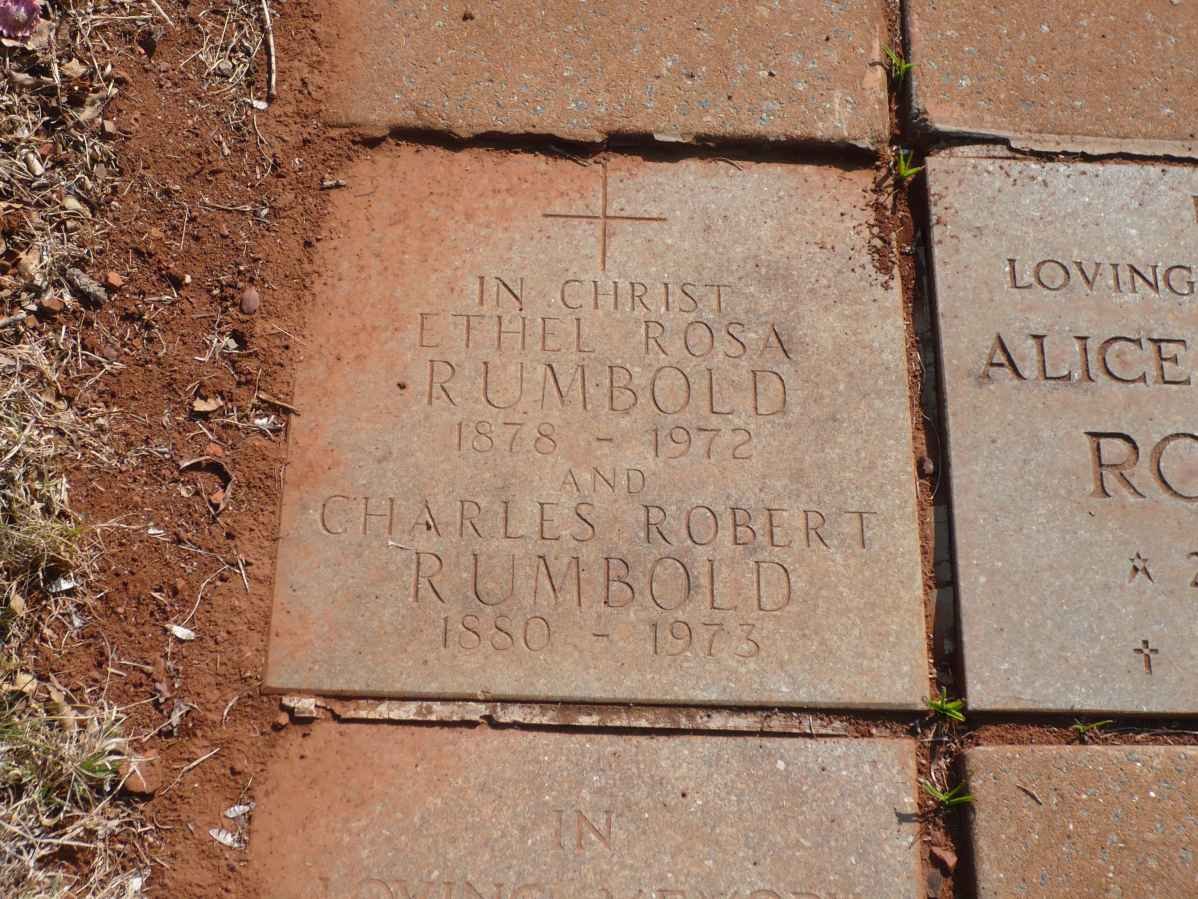RUMBOLD Charles Robert 1880-1973 &amp; Ethel Rosa 1878-1972