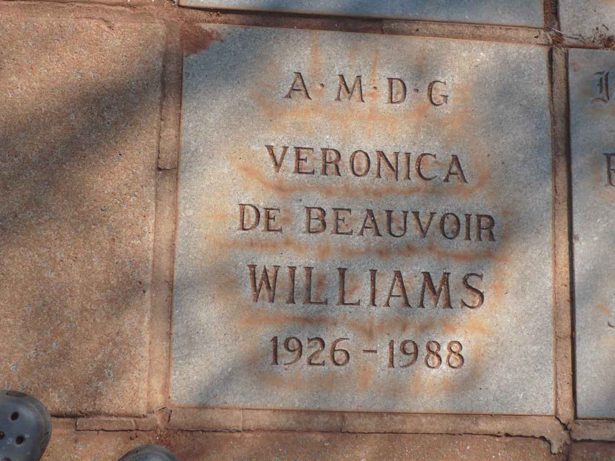 WILLIAMS Veronica De Beauvoir 1926-1988