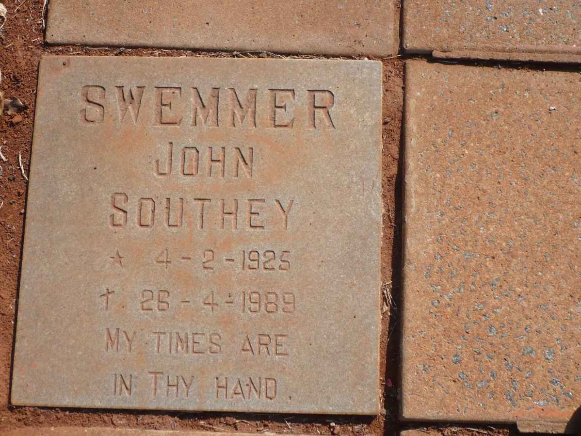 SWEMMER John Southey 1925-1989