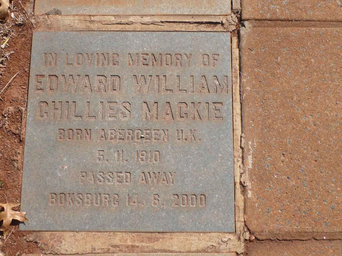 MACKIE Edward William Chillies 1910-2000