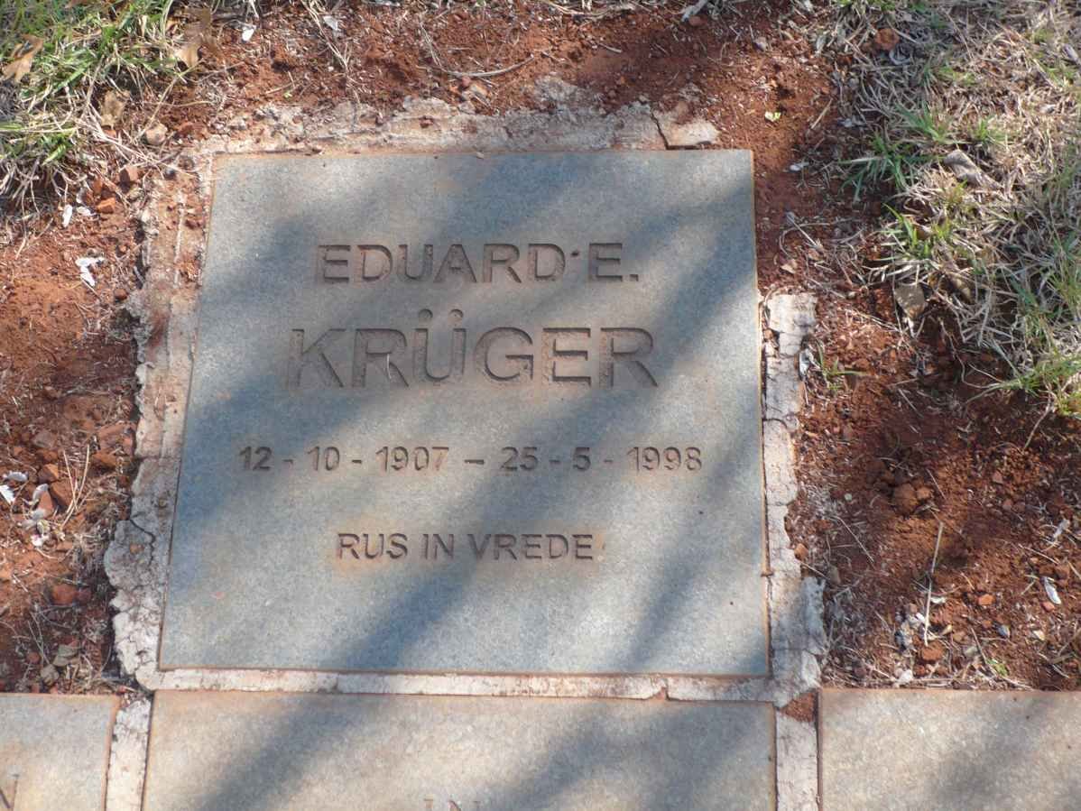 KRUGER Eduard E. 1907-1998