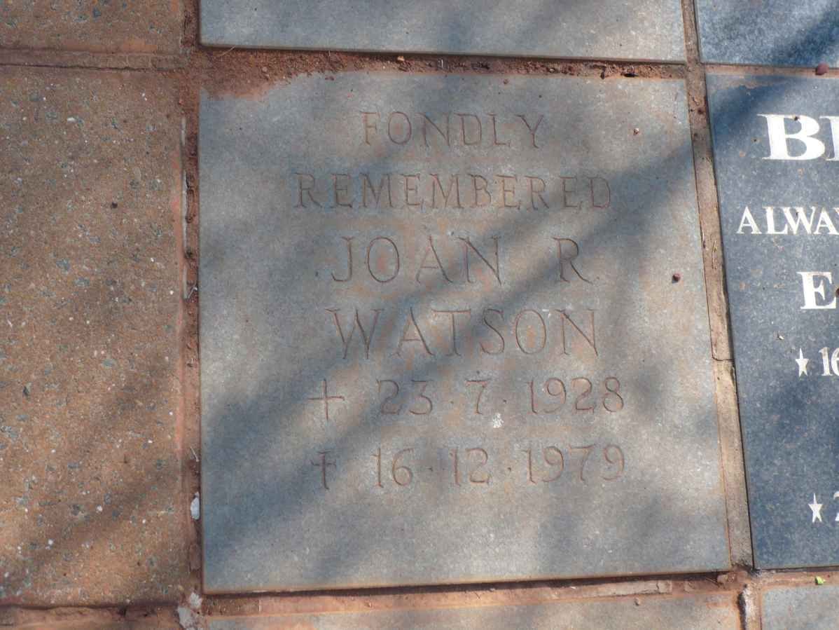 WATSON Joan R. 1928-1979