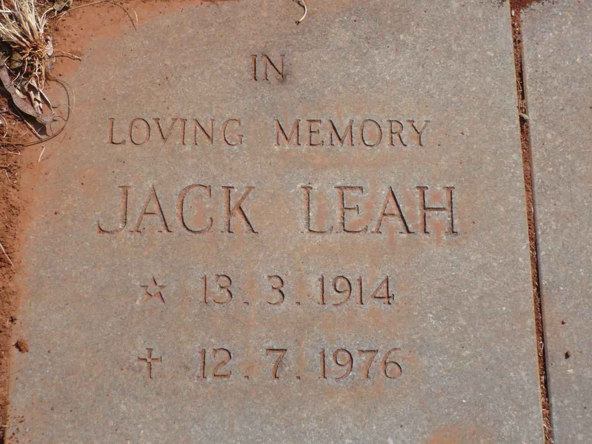 LEAH Jack 1914-1976