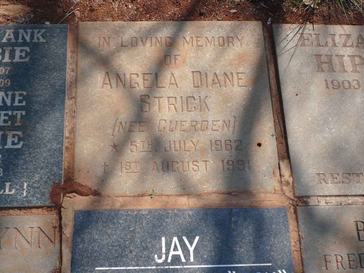 STRICK Angela Diane nee GUERDEN 1962-1991