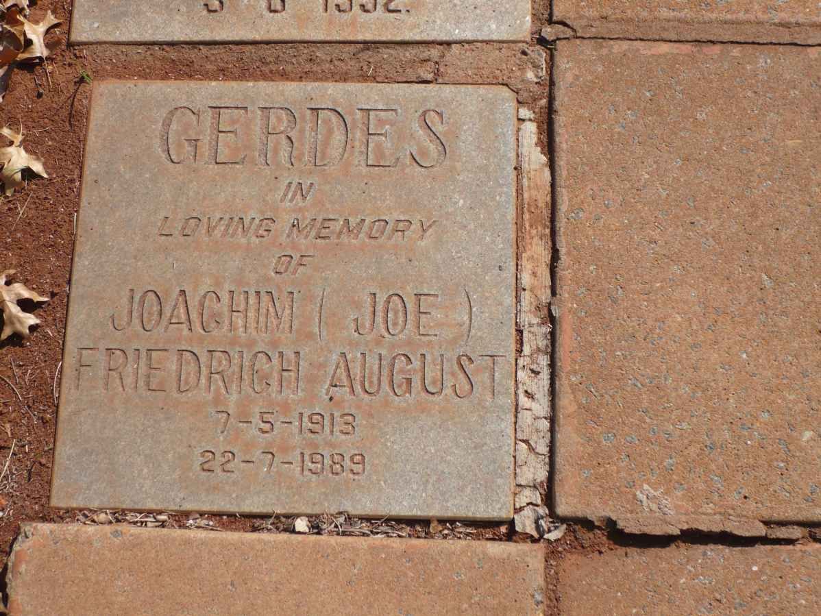 GERDES Joachim Friedrich August 1913-1989