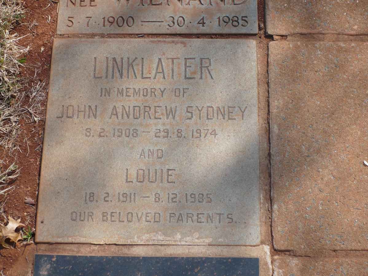LINKLATER John Andrew Sydney 1908-1974 &amp; Louie 1911-1985