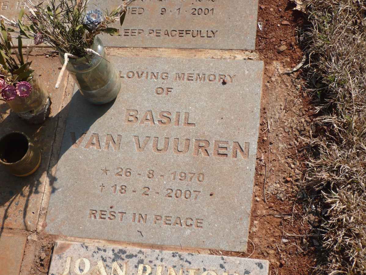 VUUREN Basil, van 1970-2007