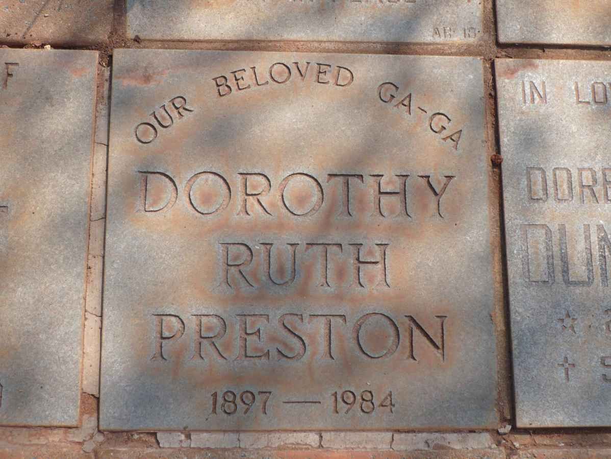 PRESTON Dorothy Ruth 1897-1984