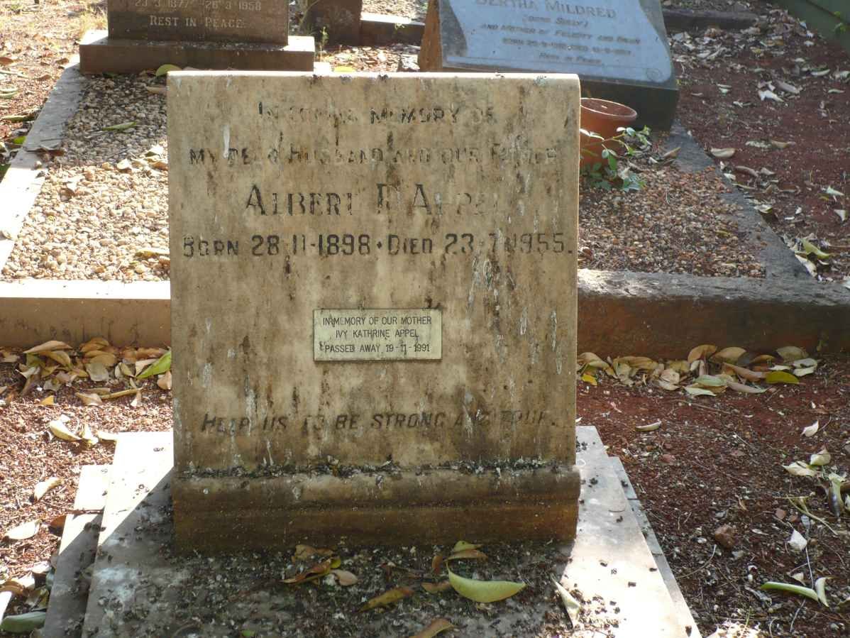 APPEL Albert P. 1898-1955 &amp; Ivy Kathrine -1991