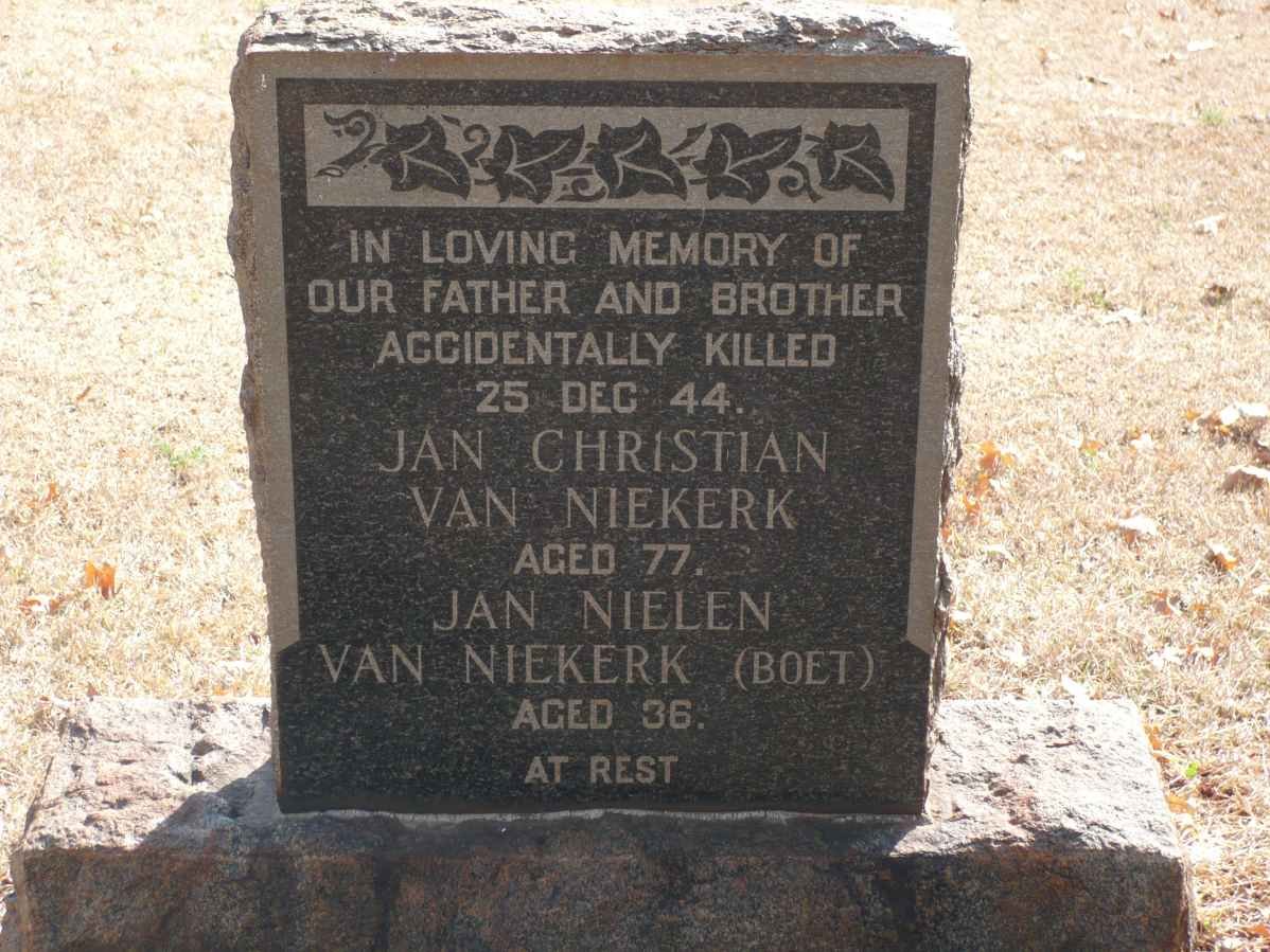 NIEKERK Jan Christiaan, van -1944 :: VAN NIEKERK Jan Nielen -1944
