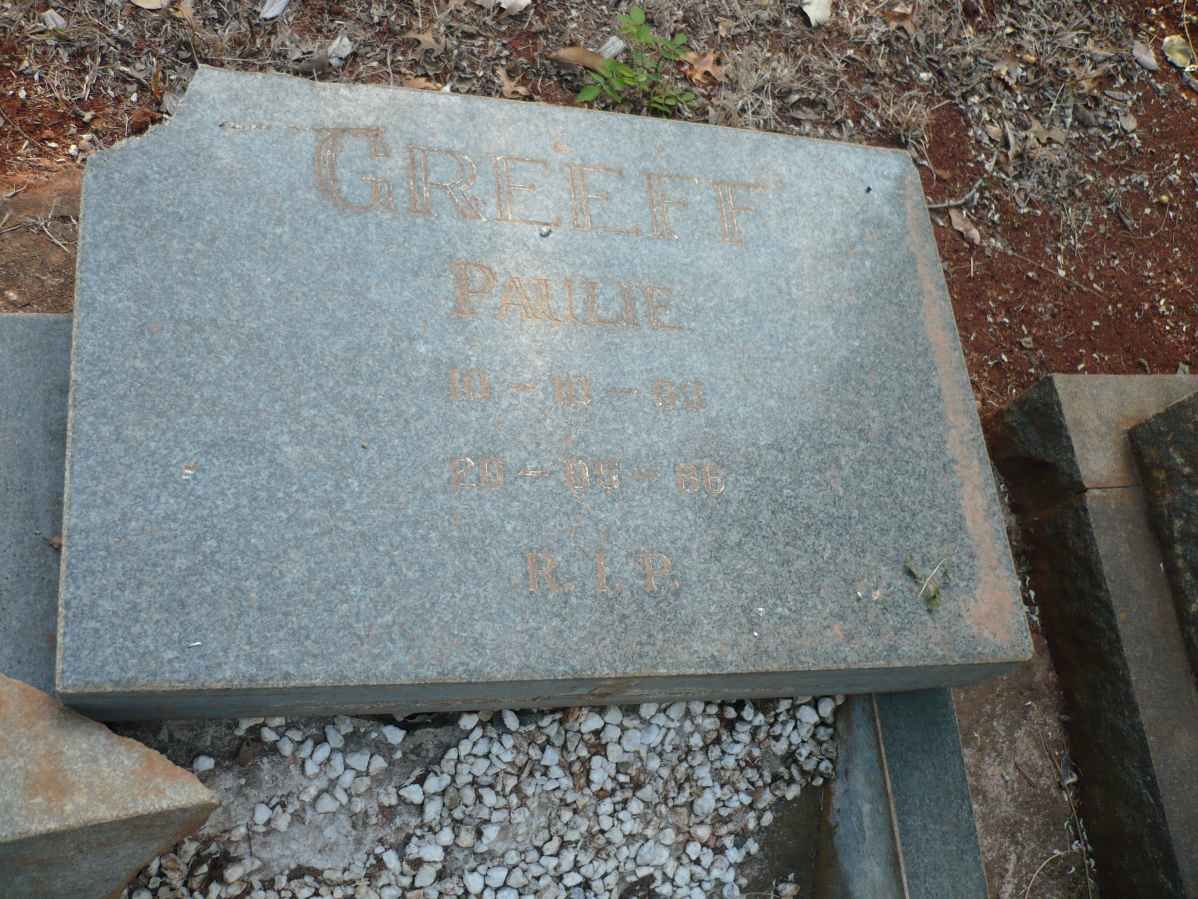 GREEFF Paulie -1966