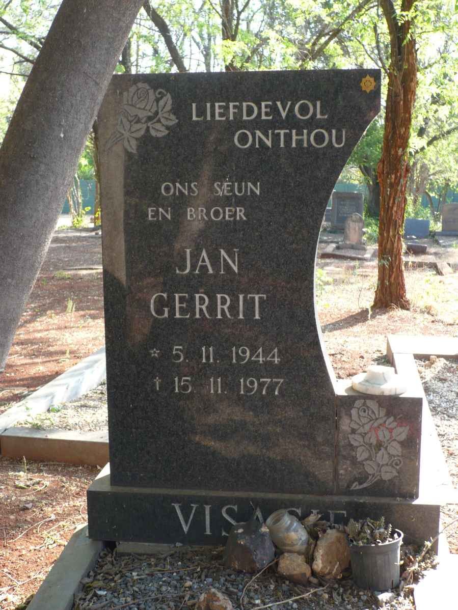 VISAGIE Jan Gerrit 1944-1977
