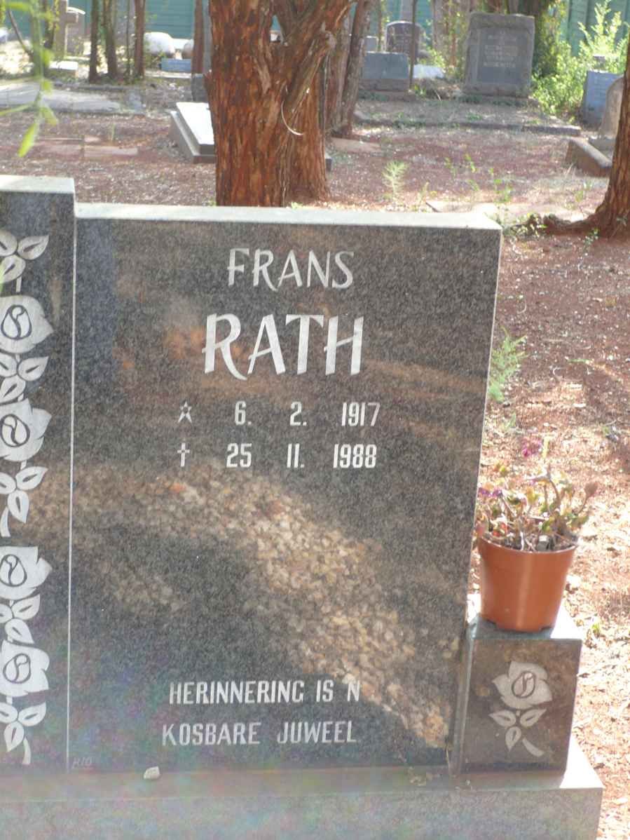 RATH Frans 1917-1988