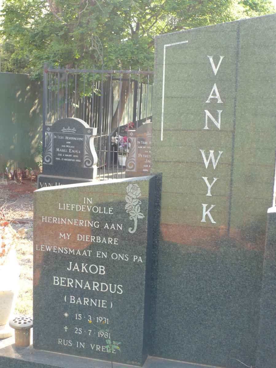 WYK Jakob Bernardus, van 1931-1981