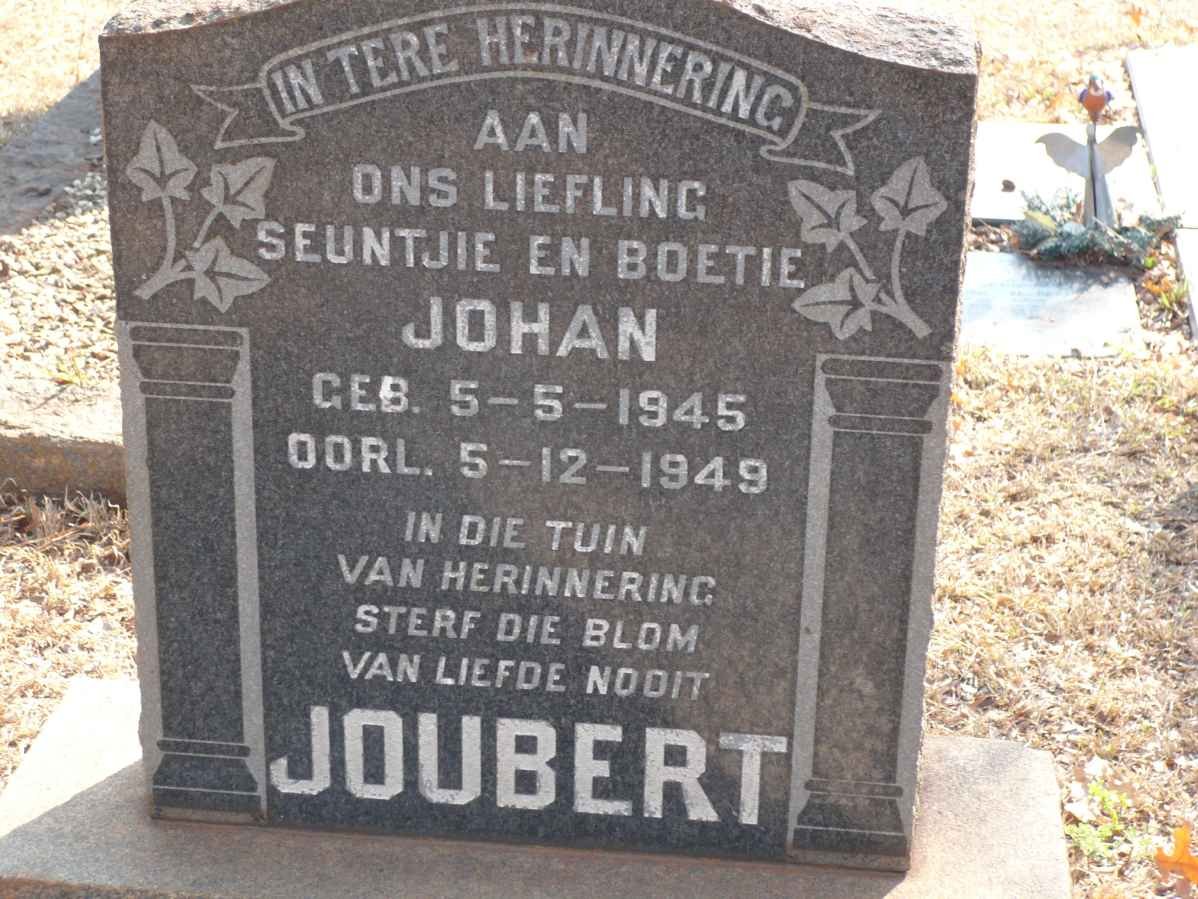 JOUBERT Johan 1945-1949