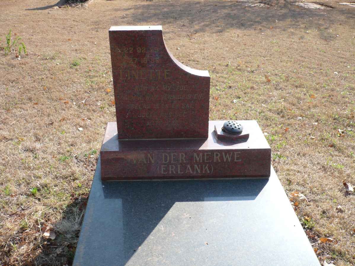 MERWE Linette, van der nee ERLANK -1996