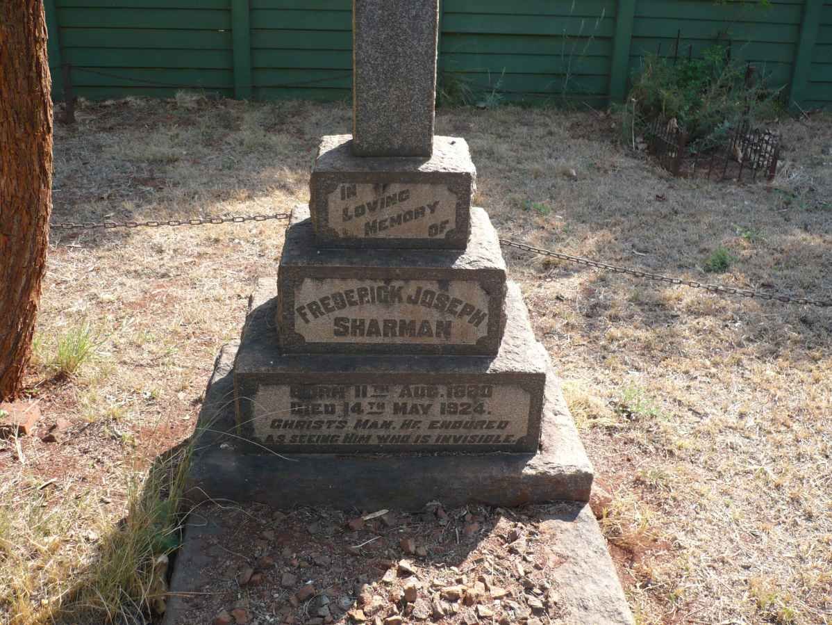 SHARMAN Frederick Joseph 18?0-1924