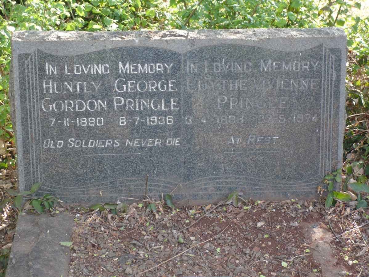 PRINGLE Huntly George Gordon 1880-1936 &amp; Edythe Vivienne 1888-1974