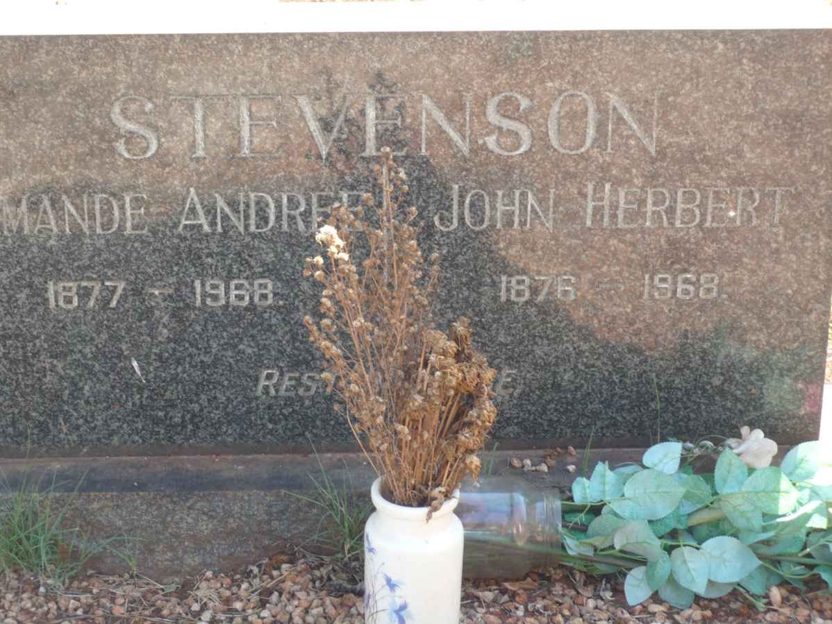 STEVENSON John Herbert 1876-1968 &amp; Mande Andree 1877-1968