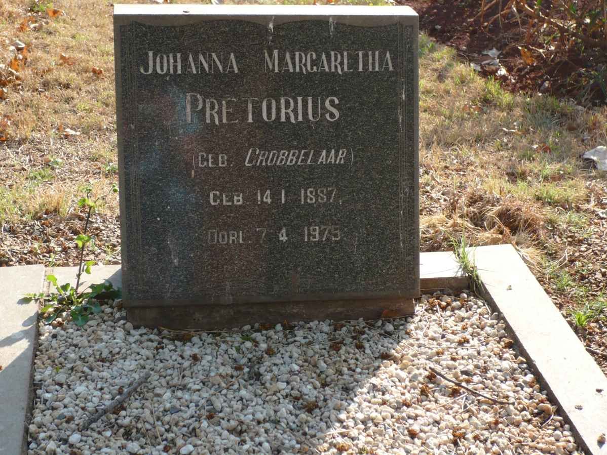 PRETORIUS Johanna Margaretha nee GROBBELAAR 1887-1975