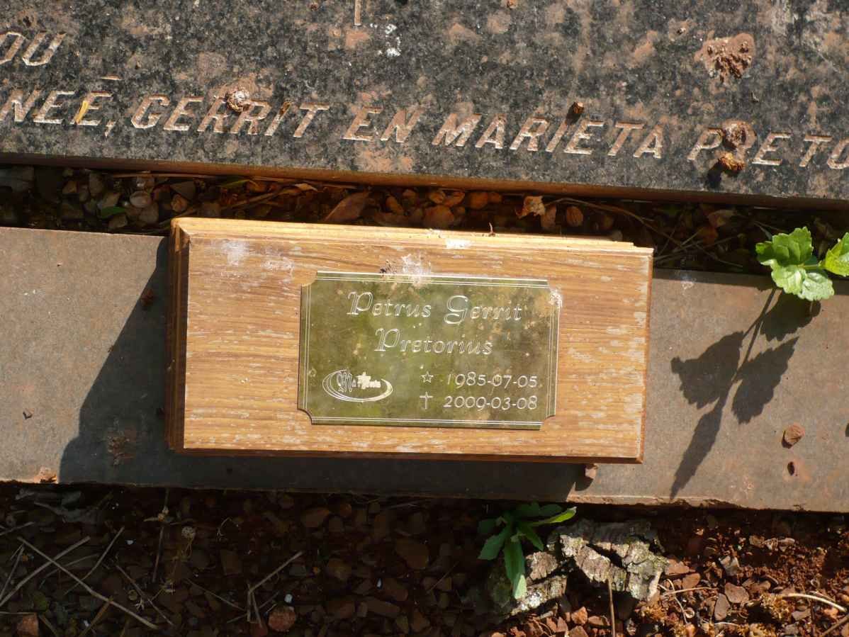 PRETORIUS Petrus Gerrit 1985-2000