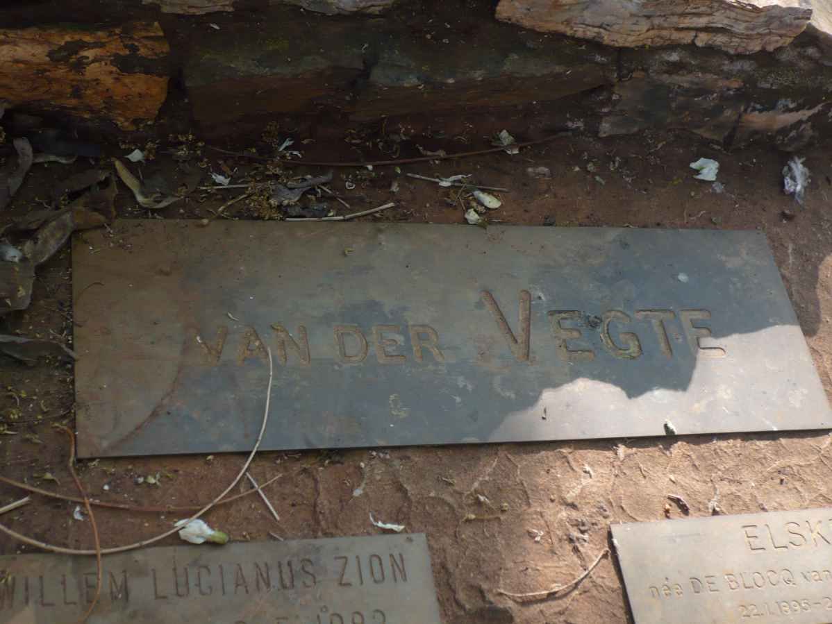 VEGTE Willem Lucianus Zion, van der 1895-1982 &amp; Elske DE BLOCQ VAN SCHELTINGA 1895-1992 