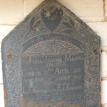 ERASMUS Mertina Johanna Magrtha 1901-1901