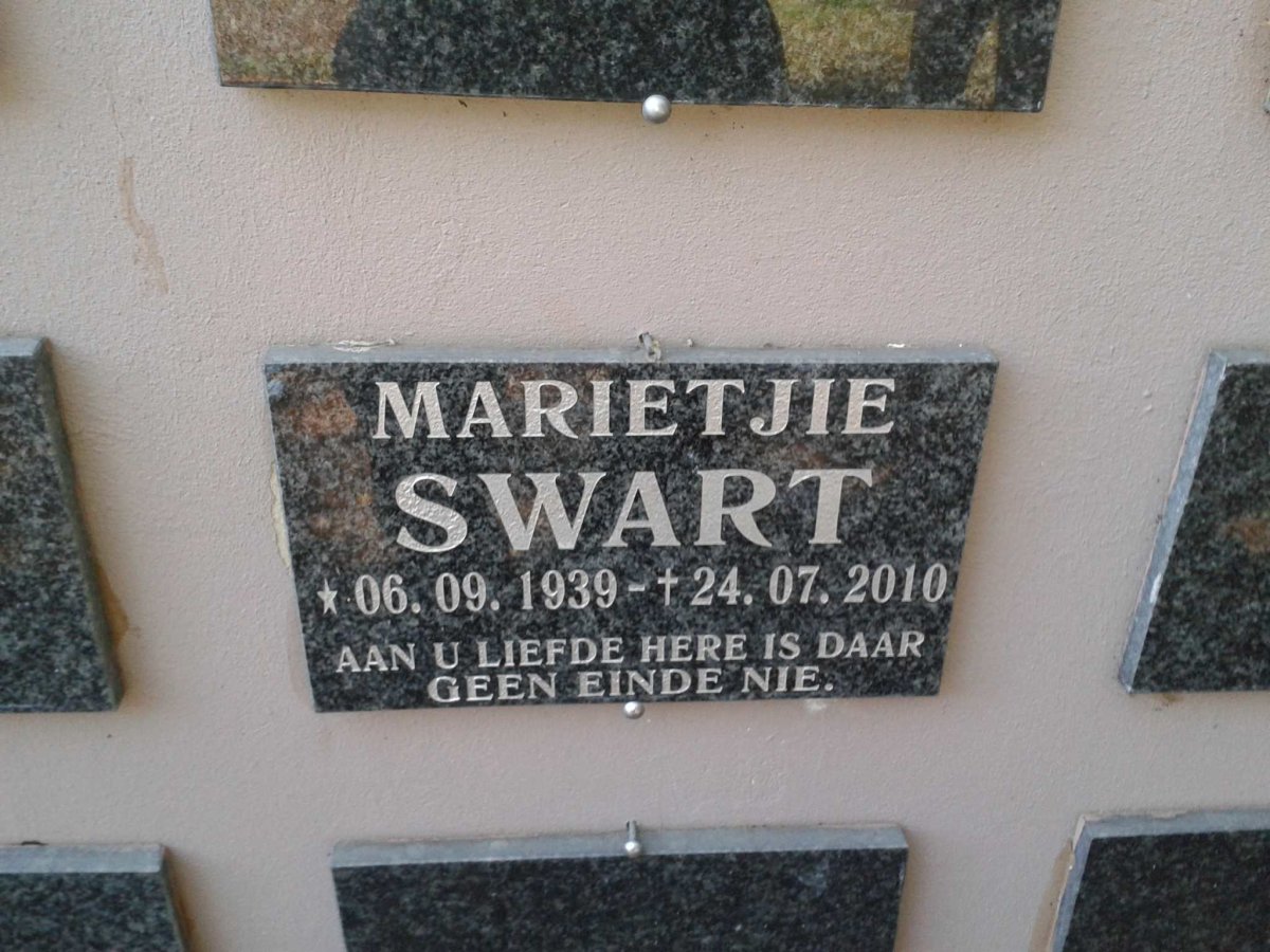 SWART Marietjie 1939-2010