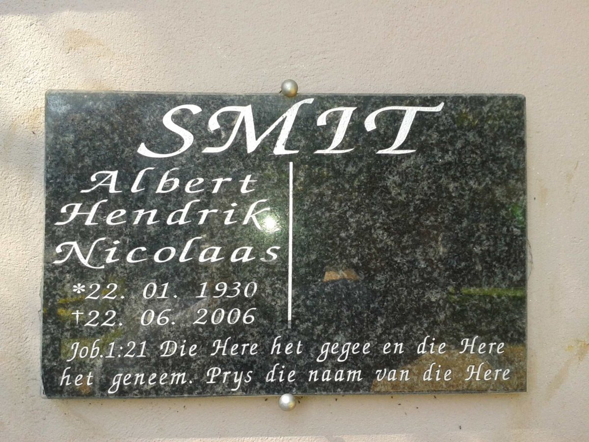SMIT Albert Hendrik Nicolaas 1930-2006