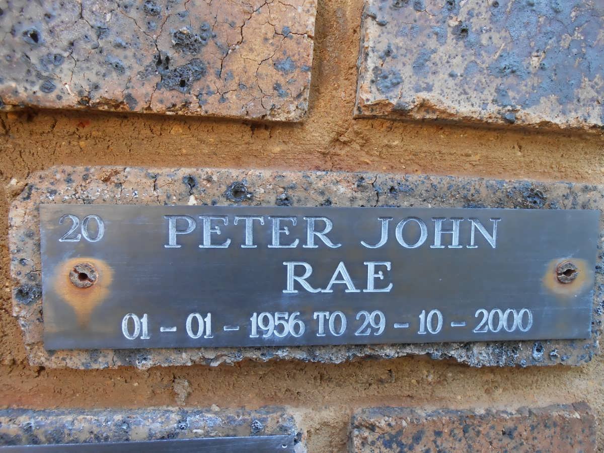 RAE Peter John 1956-2000
