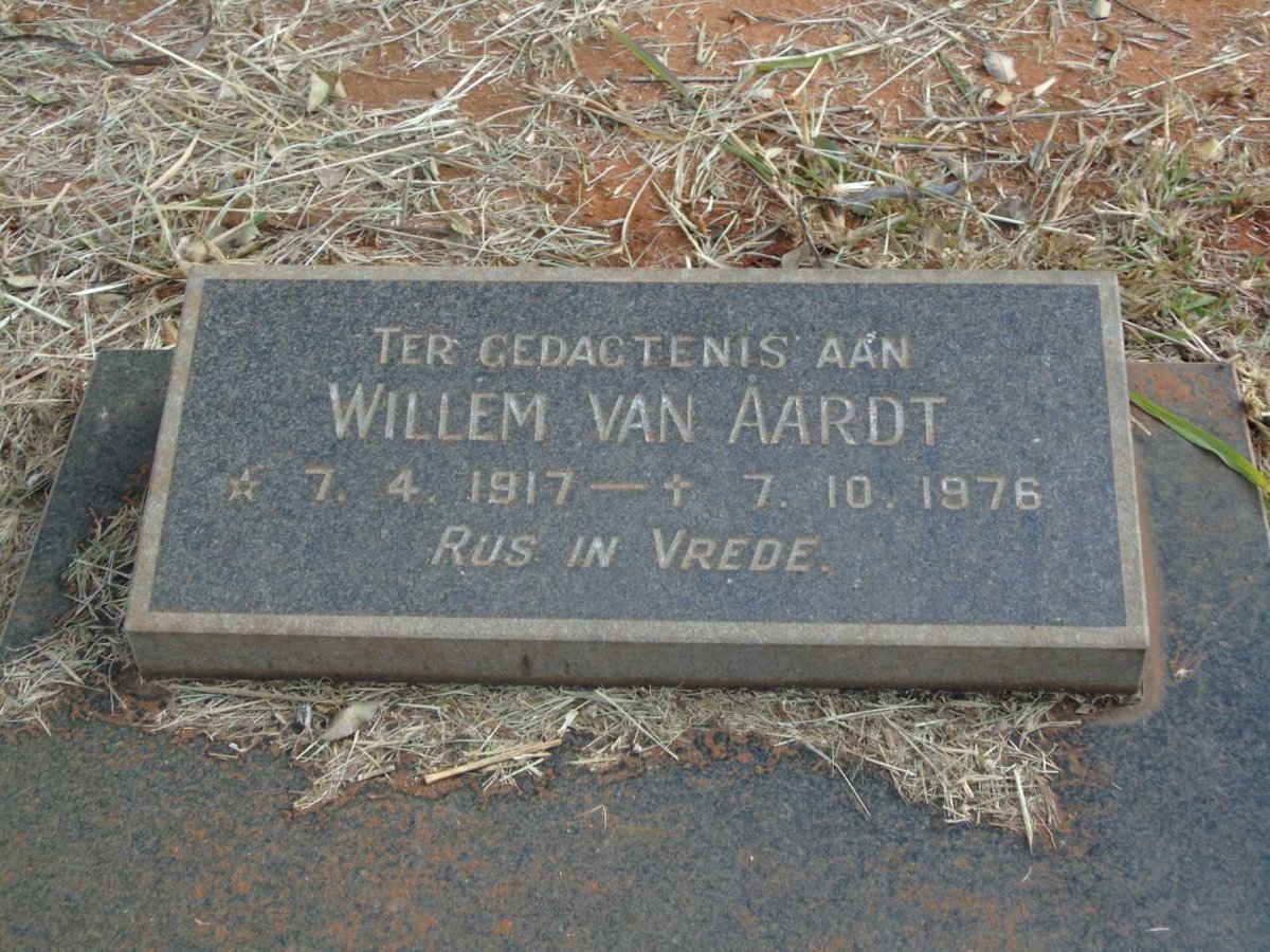 AARDT Willem, van 1917-1976