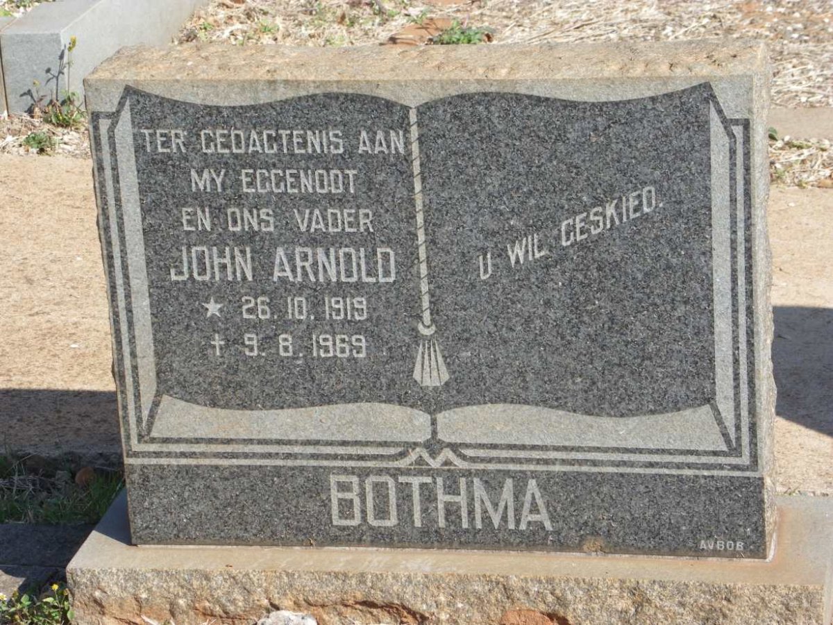 BOTHMA John Arnold 1919-1969