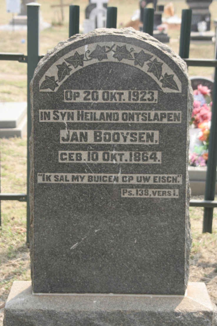 BOOYSEN Jan 1864-1923